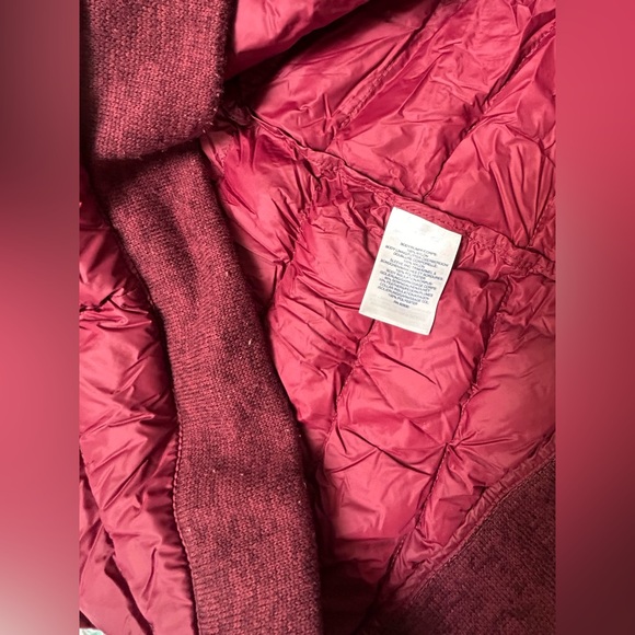 Lands' End Maroon Down Sweater Jacket Women's Size 2X - Picture 5 of 12